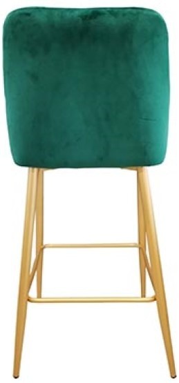 Scaun de bar Deco Clasic Green/Golden Legs