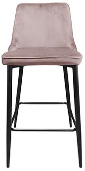 Scaun de bar Deco Clasic Pudra/Black Legs