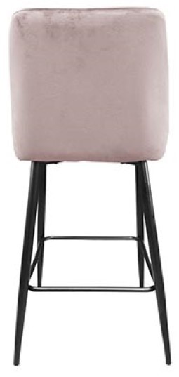 Scaun de bar Deco Clasic Pudra/Black Legs