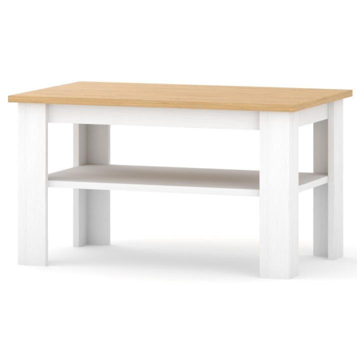 Журнальный столик Fabrik Home Blanco Дуб Каменный/Белый Ясень