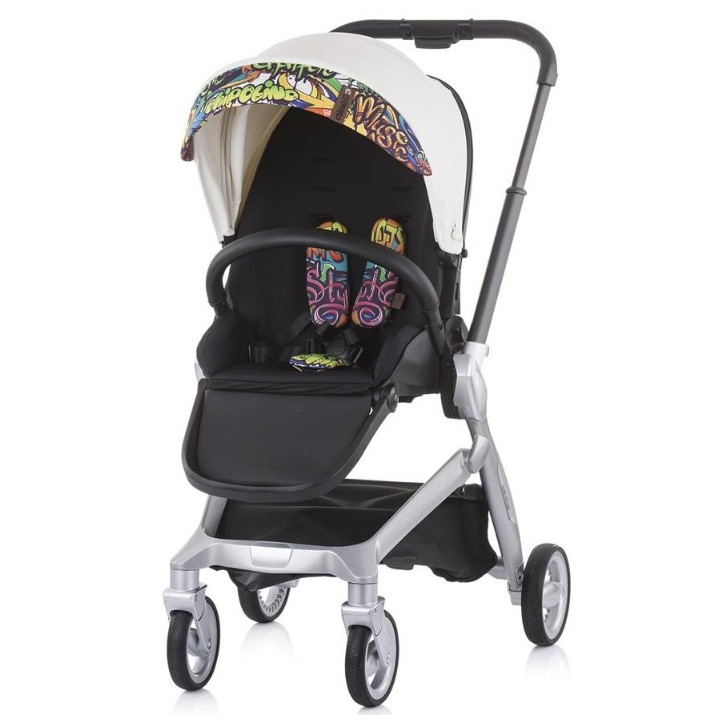 Коляска Chipolino 3in1 Emotion White\Graffiti (KKEM02104WG)