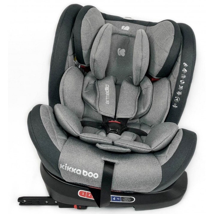 Scaun auto pentru copii Kikka Boo Armadillo Isofix Grey