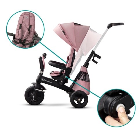 Bicicletă copii Kinderkraft Easytwist Pink (KKRETWIPNK0000)