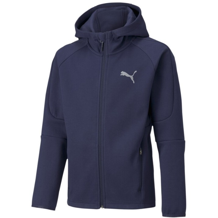 Детская толстовка Puma Evostripe Full-Zip Hoodie B Peacoat 140