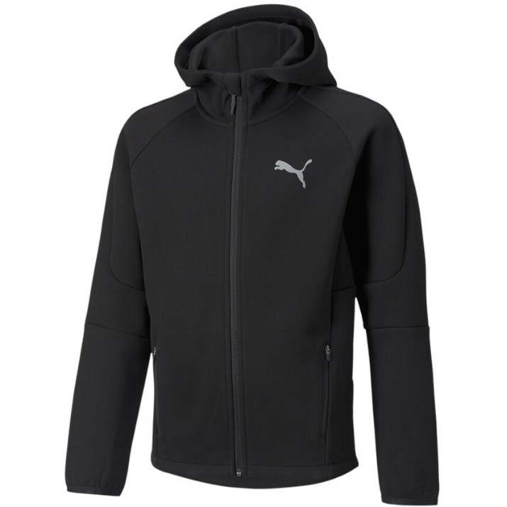 Hanorac pentru copii Puma Evostripe Full-Zip Hoodie B Puma Black 164 (58919401)