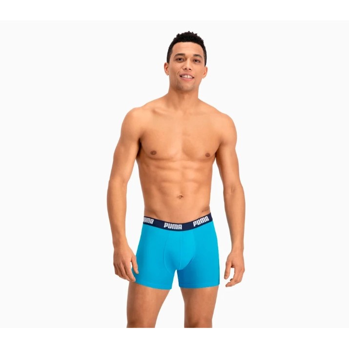Мужские трусы Puma Basic Boxer 2P Aqua/Blue S