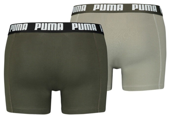 Сhiloţi pentru bărbați Puma Basic Boxer 2P Dark Green Combo M