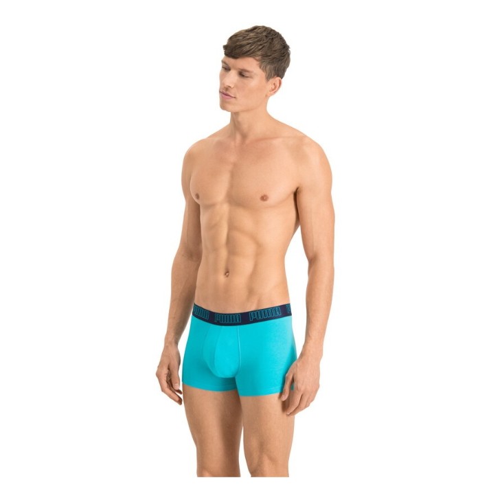 Сhiloţi pentru bărbați Puma Basic Trunk 2P Aqua/Blue L