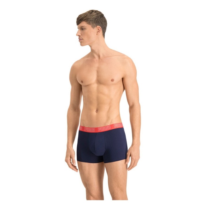 Мужские трусы Puma Basic Trunk 2P Blue/Grey Melange L