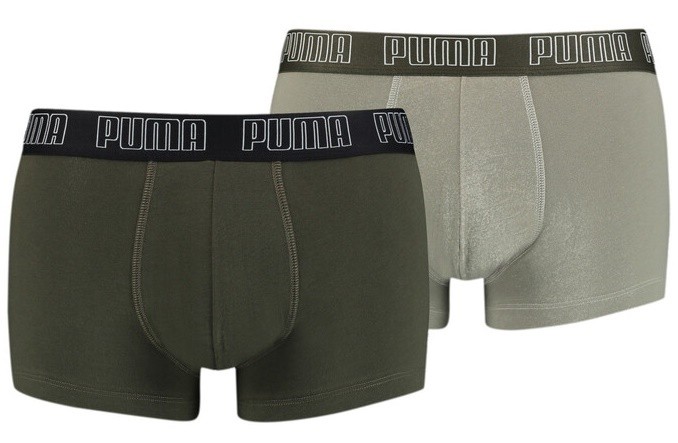 Сhiloţi pentru bărbați Puma Basic Trunk 2P Dark Green Combo M