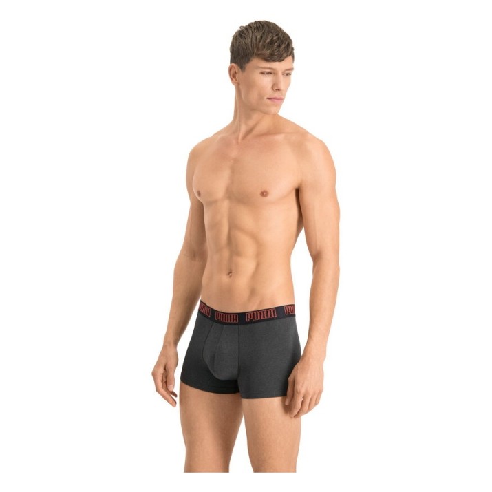 Мужские трусы Puma Basic Trunk 2P Red/Grey/Black S