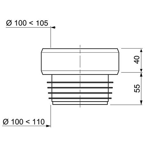 Отвод для унитаза Wirquin WQ RA372 (03109)