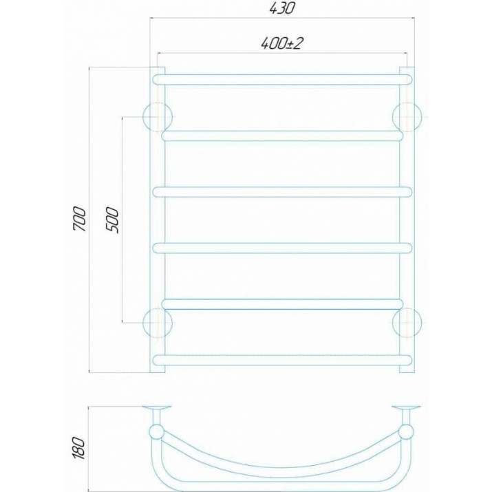 Полотенцесушитель Deffi Aquamix P6 400x700