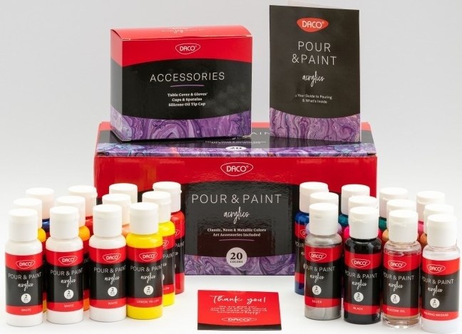 Vopsele de artă Daco Acrylic 20 Colors 60ml (CU324)