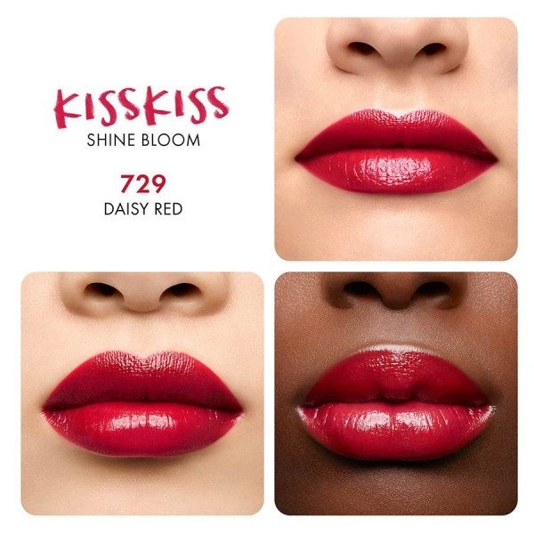 Ruj de buze Guerlain Kisskiss Shine Bloom Barra De Labios 729 Daisy Red