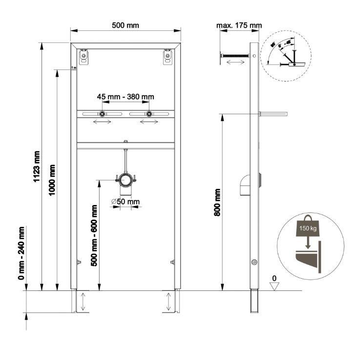 Instalare pentru lavoar  Visam Quick And Easy