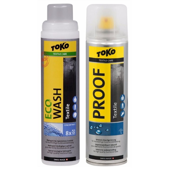 Impregnarea pentru haine Toko Duo-Pack Textile Proof & Eco Textile Wash 250ml (5582504)