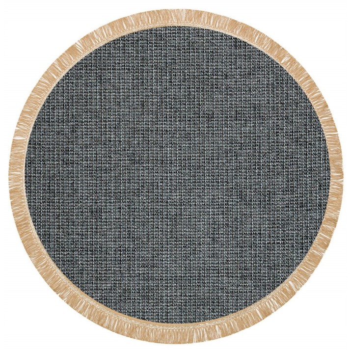 Ковёр Eko Hali Brooklyn BRK 01 Antrasit Silver Round 1.30x1.30m