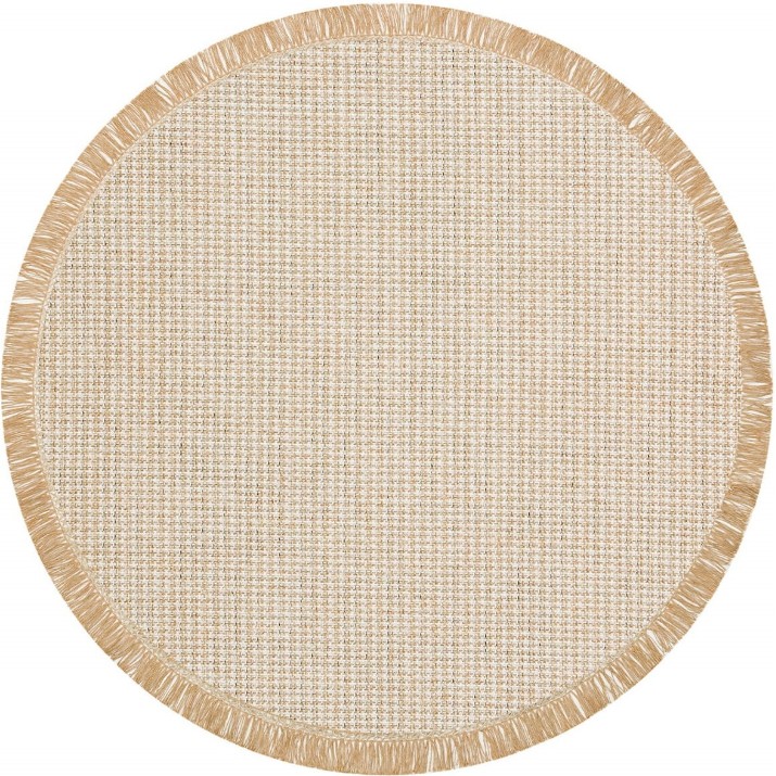 Ковёр Eko Hali Brooklyn BRK 01 Cream Silver Round 1.30x1.30m
