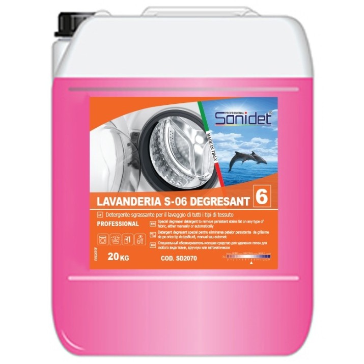Профессиональное чистящее средство Sanidet Lavanderia S-06 Degresant 20kg (SD2070)