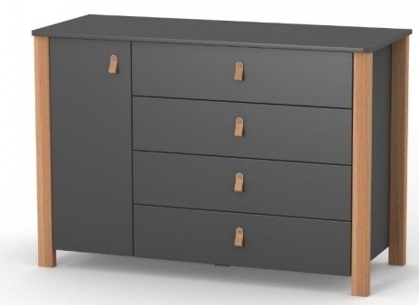 Детский комод Veres VR 35.2.351.2.16 Monaco 1200 Dark Gray