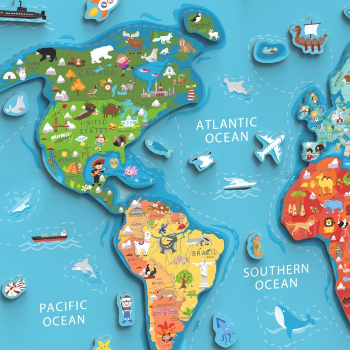 Tablă pentru desen Viga World Map (44508)