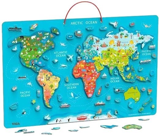 Tablă pentru desen Viga World Map (44508)