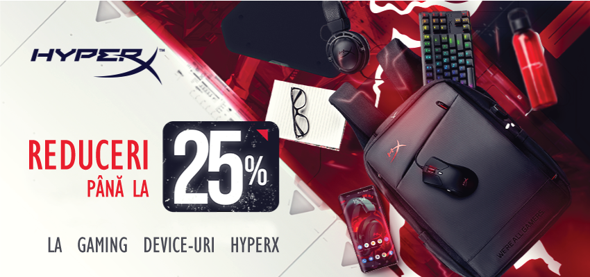 Reduceri la gaming device-uri HYPERX