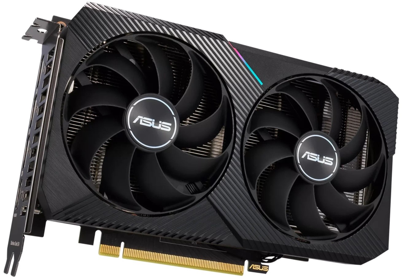 Видеокарта Asus GeForce RTX3050 8Gb GDDR6 Dual OC (DUAL-RTX3050-O8G ...