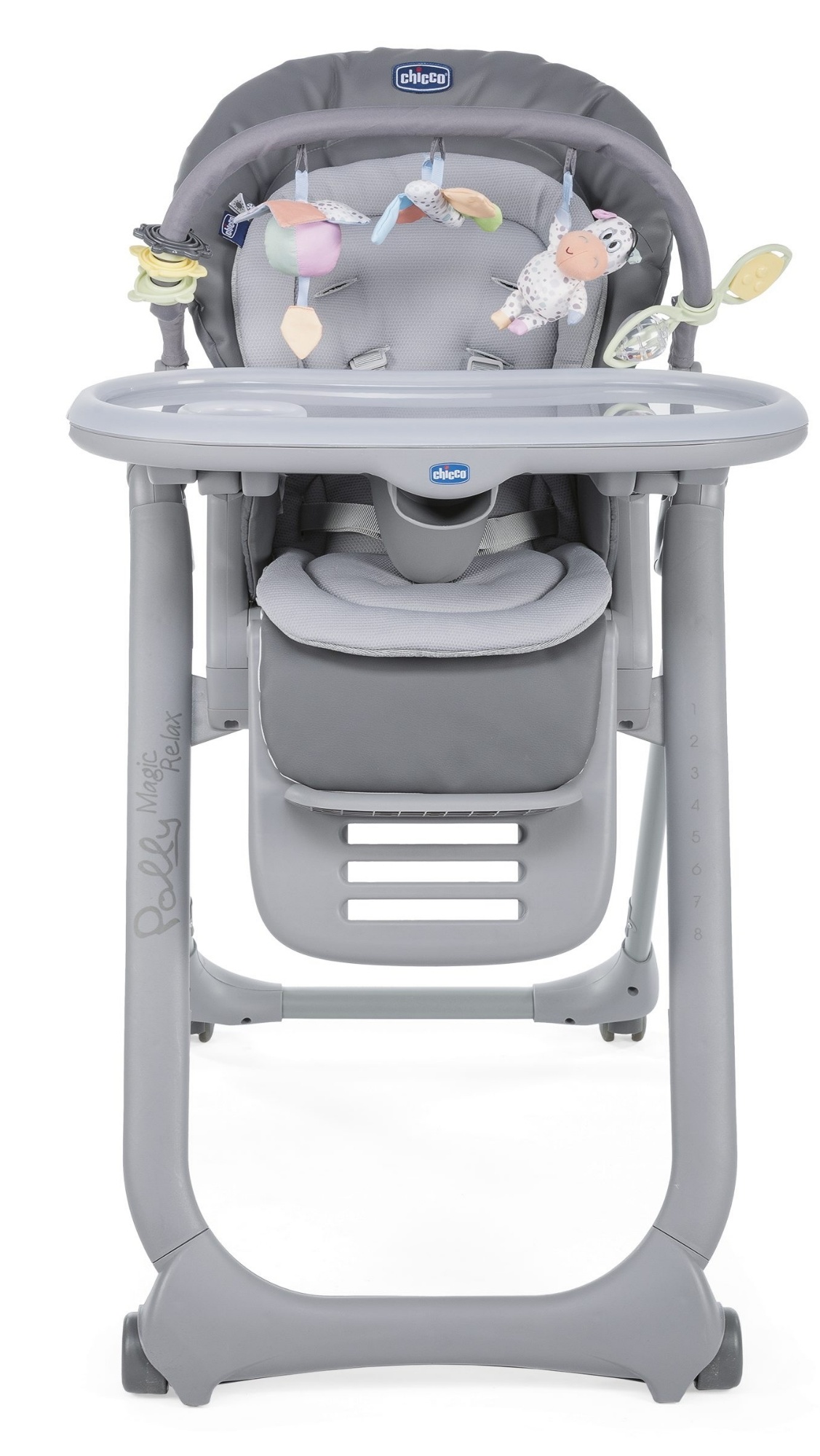 Стульчик для кормления chicco polly magic relax graphite