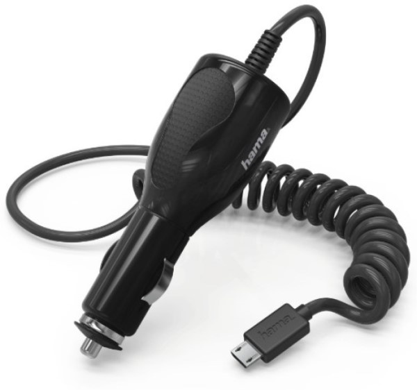 Автомобильная зарядка Hama micro-USB 1 A Black (178372)