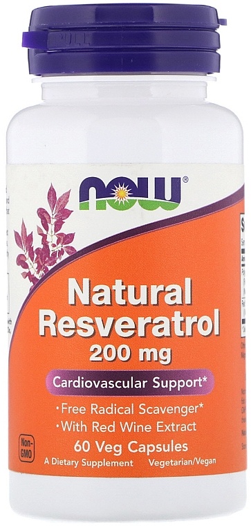 Антиоксидант NOW Natural Resveratrol 200mg 60cap