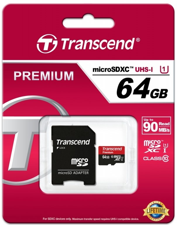 Сard de memorie Transcend microSDXC Class 10 UHS-I 64GB (TS64GSDC330S)