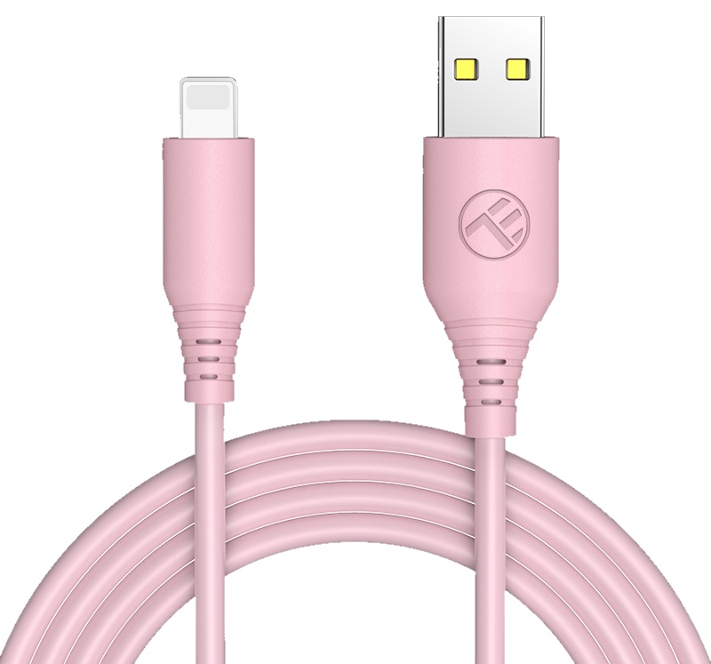 USB Кабель Tellur Silicone USB to Lightning 1m Pink (TLL155399)