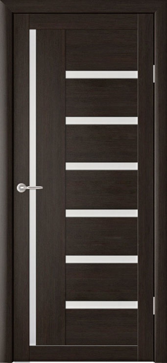 Межкомнатная дверь Luxdoors Madrid Matt Glass PVC 200x80 Black Cypress