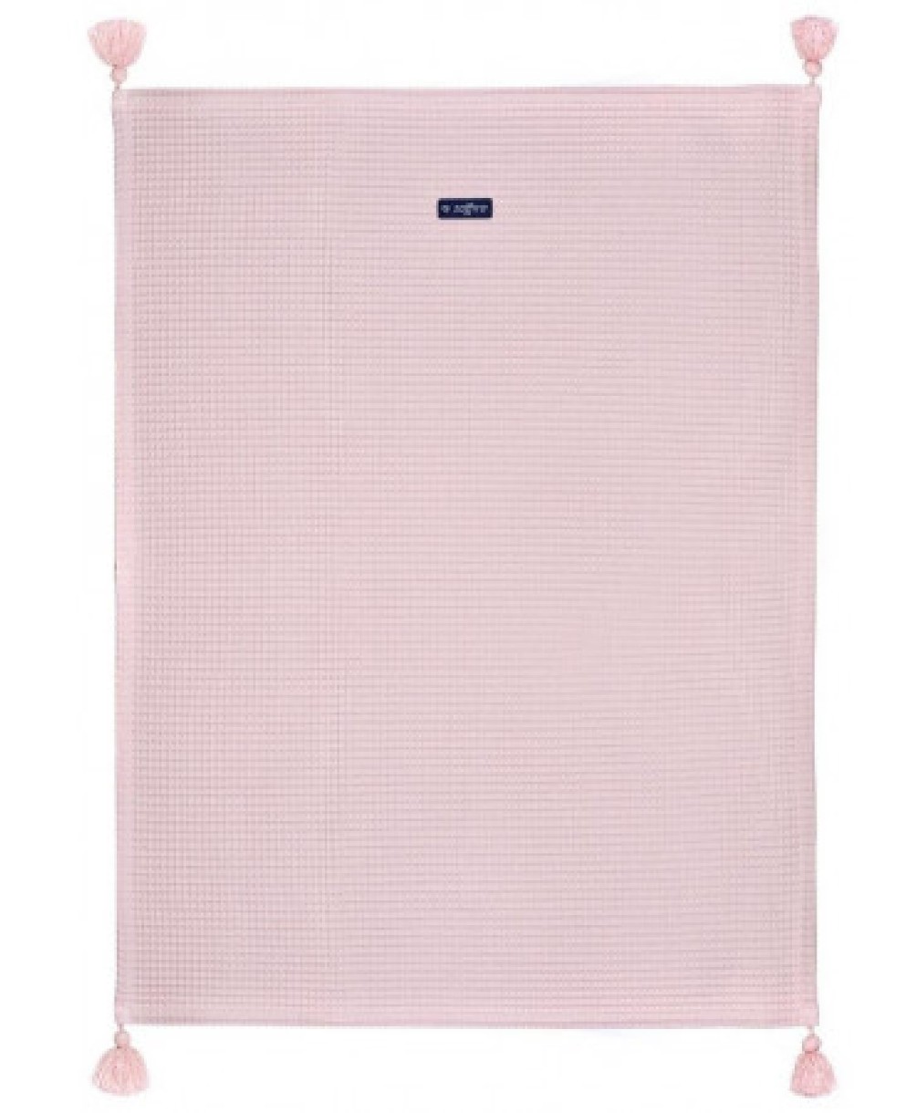 Одеяло для малышей Womar Zaffiro Wafel+Tassel 75x100cm Pink