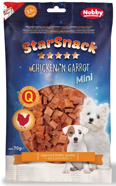 Snackuri pentru câini Nobby StarSnack Chicken Carrot Mini 70g