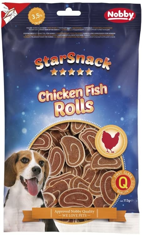 Лакомства для собак Nobby StarSnack Chicken Fish Roll 113g