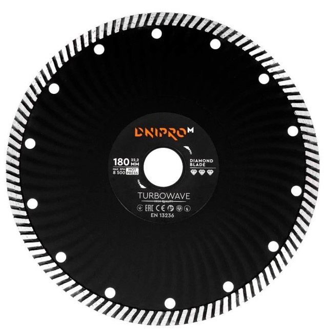 Диск для резки Dnipro-M Turbowave 180mm 22.2mm