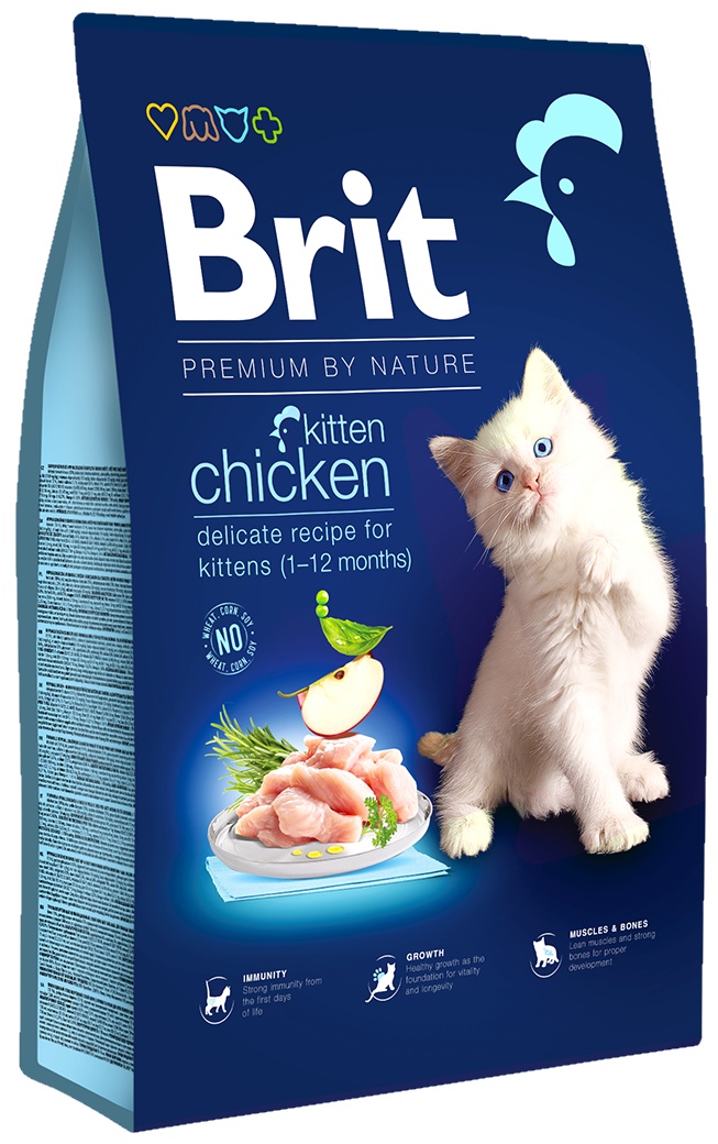 Hrană uscată pentru pisici Brit Premium By Nature Cat Kitten Chicken 8kg