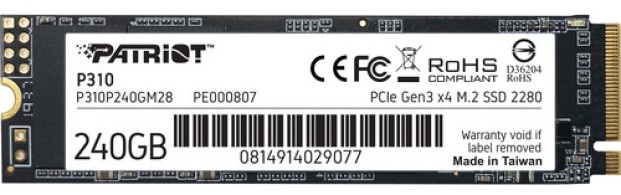 SSD накопитель Patriot P310 240Gb (P310P240GM28)
