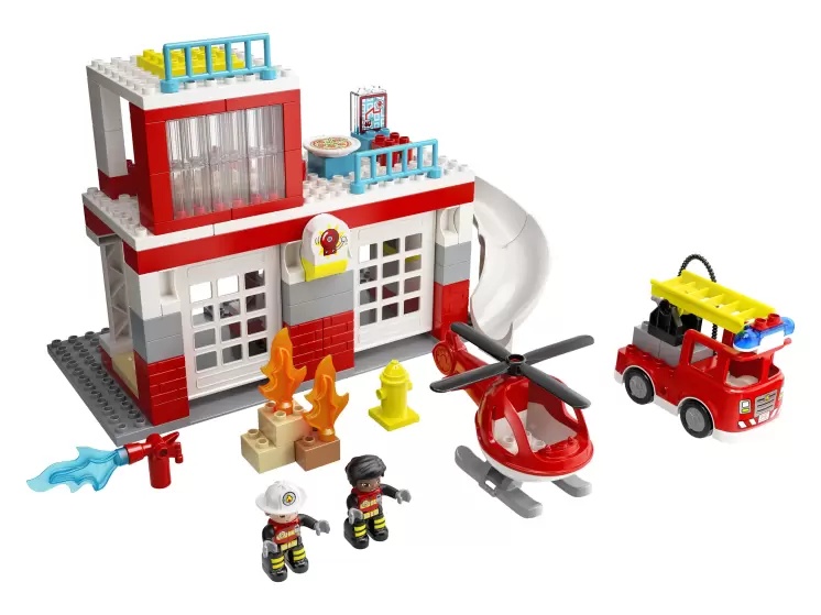 Set de construcție Lego Duplo: Fire Station Helicopter (10970)