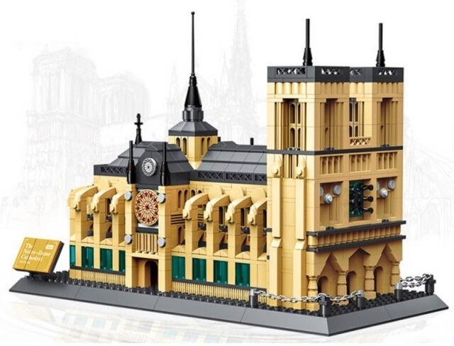 Set de construcție Wange Notre-Dame Cathedral of Paris 1380pcs (5210)