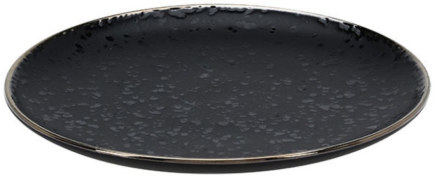 Сервировочное блюдо Metallic Rim Black 28cm (45818)