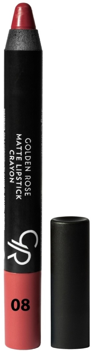 Ruj-creion de buze Golden Rose Matte Lipstick Crayon 08