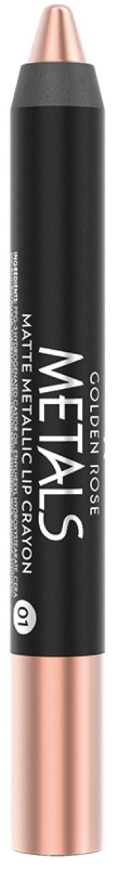 Карандаш для губ Golden Rose Metals Matte Metallic Lip Crayon 01