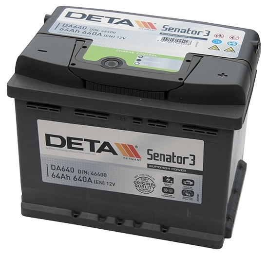 Автомобильный аккумулятор Deta DA640 Senator 3