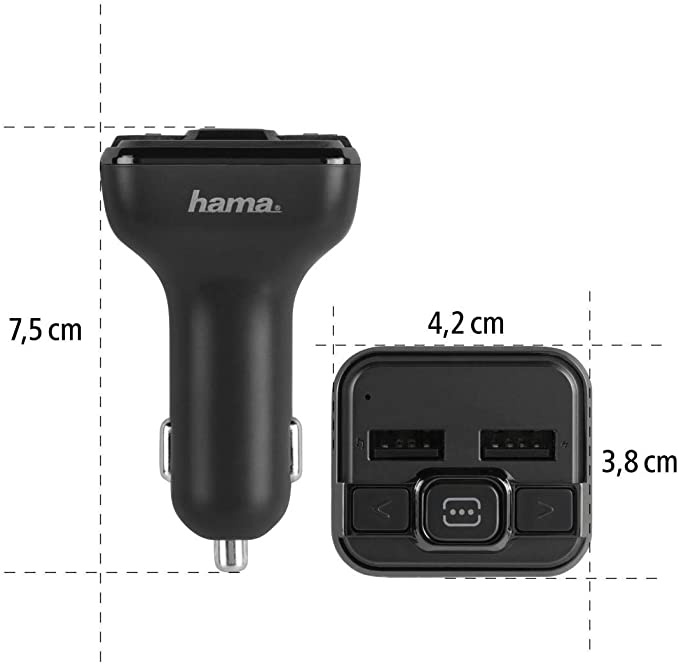 FM-модулятор Hama FM Transmitter with AUX-IN + USB-IN (14163)