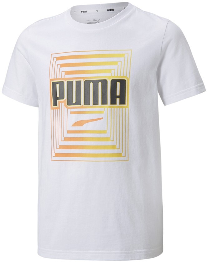 Tricou pentru copii Puma Alpha Graphic Tee B Puma White 140 (84729202)