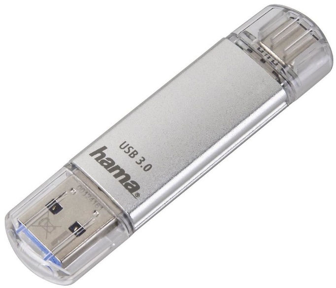 USB Flash Drive Hama C-Laeta 32Gb Silver (124162)